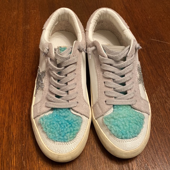 Vintage Havana Zoey Faux Shearling Trim Sneaker US 7 - Picture 3 of 10